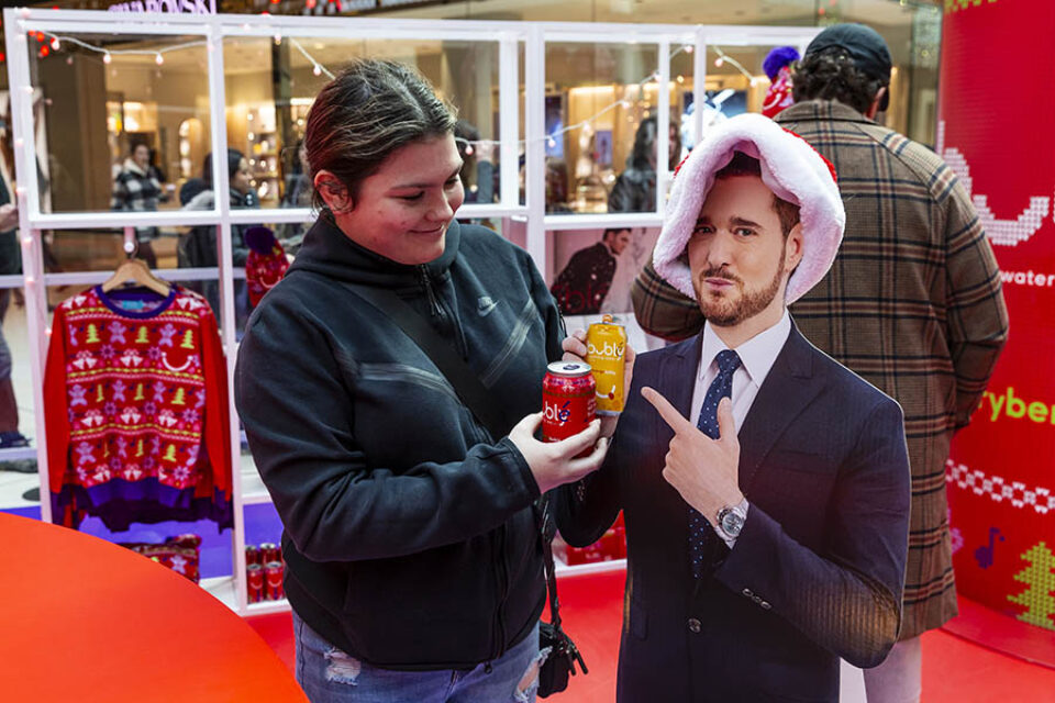 Michael Bublé fan with cutout, Toronto event photography