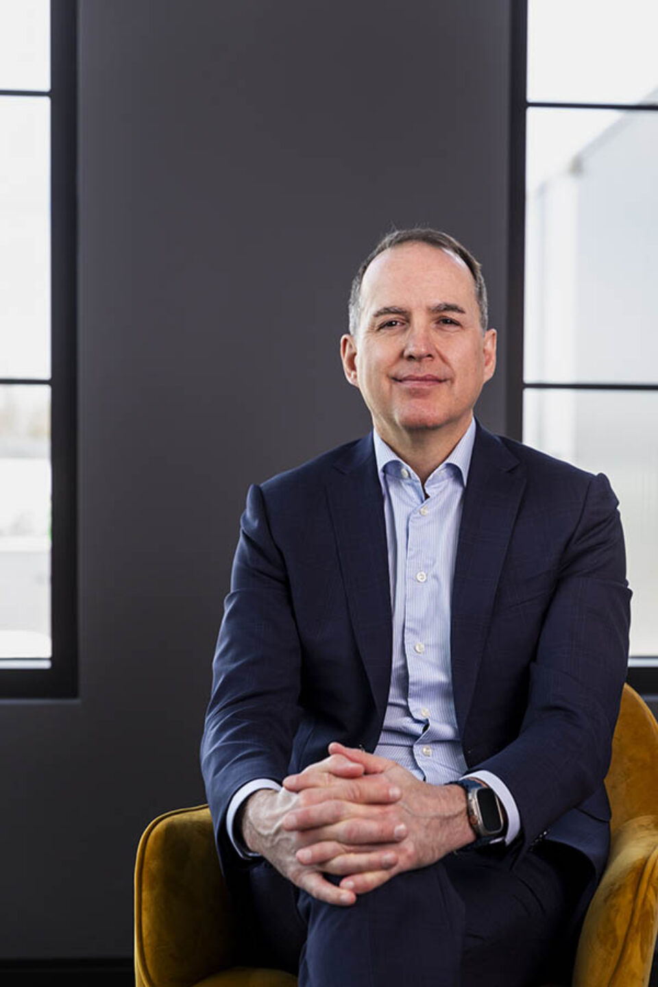Editorial portrait of Café William President and CEO Rémi Tremblay in Sherbrooke, Quebec