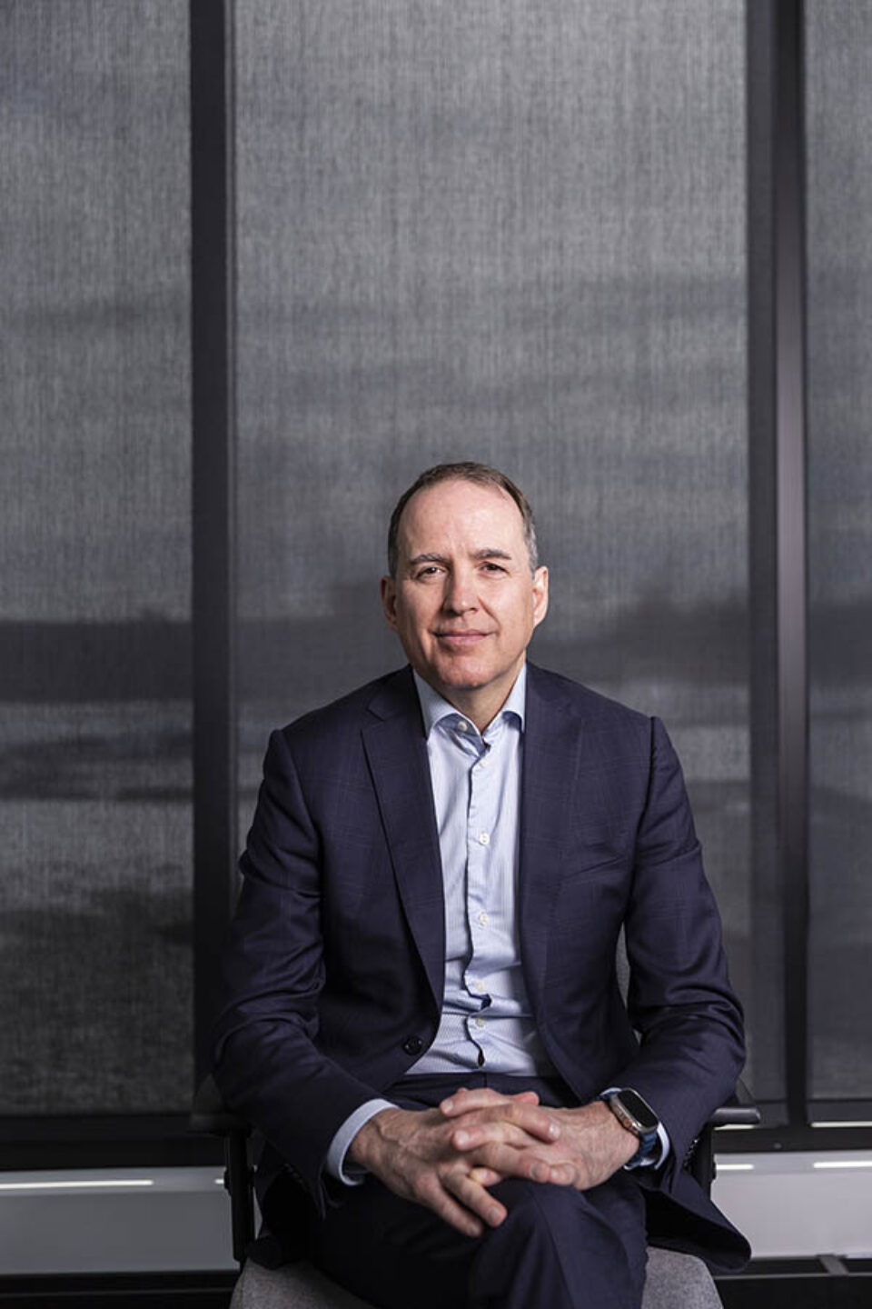 Portrait of Café William President and CEO Rémi Tremblay at the company HQ in Sherbrooke