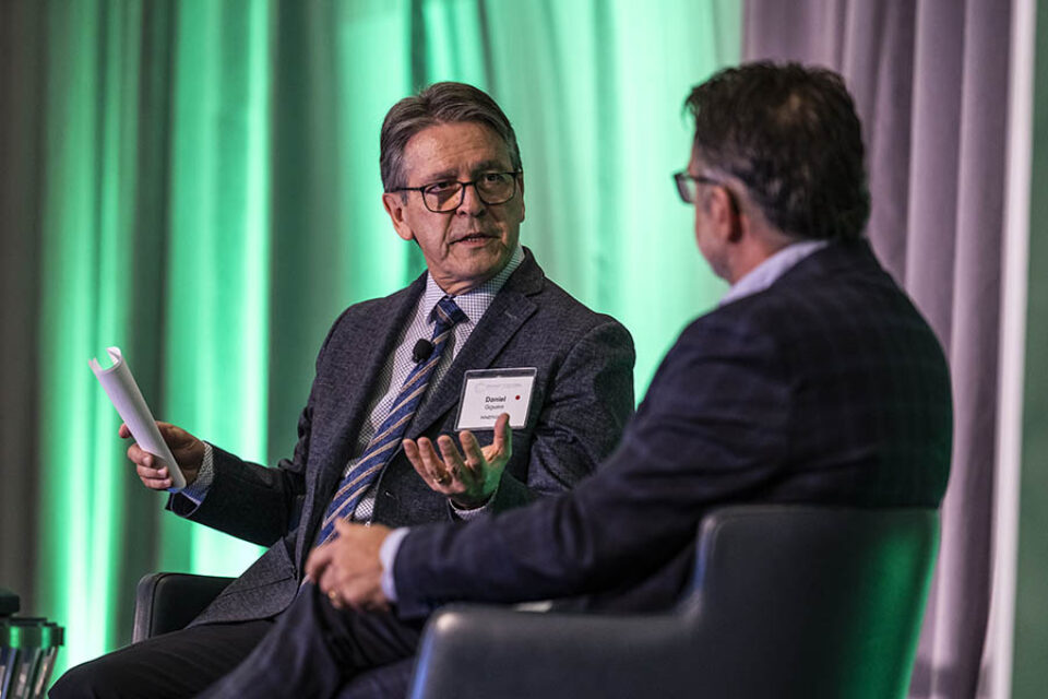 Panelists discussing at Montreal corporate event
