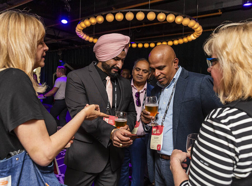 Montreal conference delegates networking