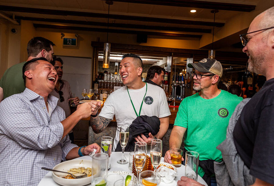 People enjoying a networking event in Montreal