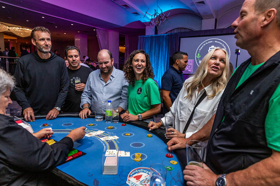 Blackjack at a casino-themed corporate event in Montreal