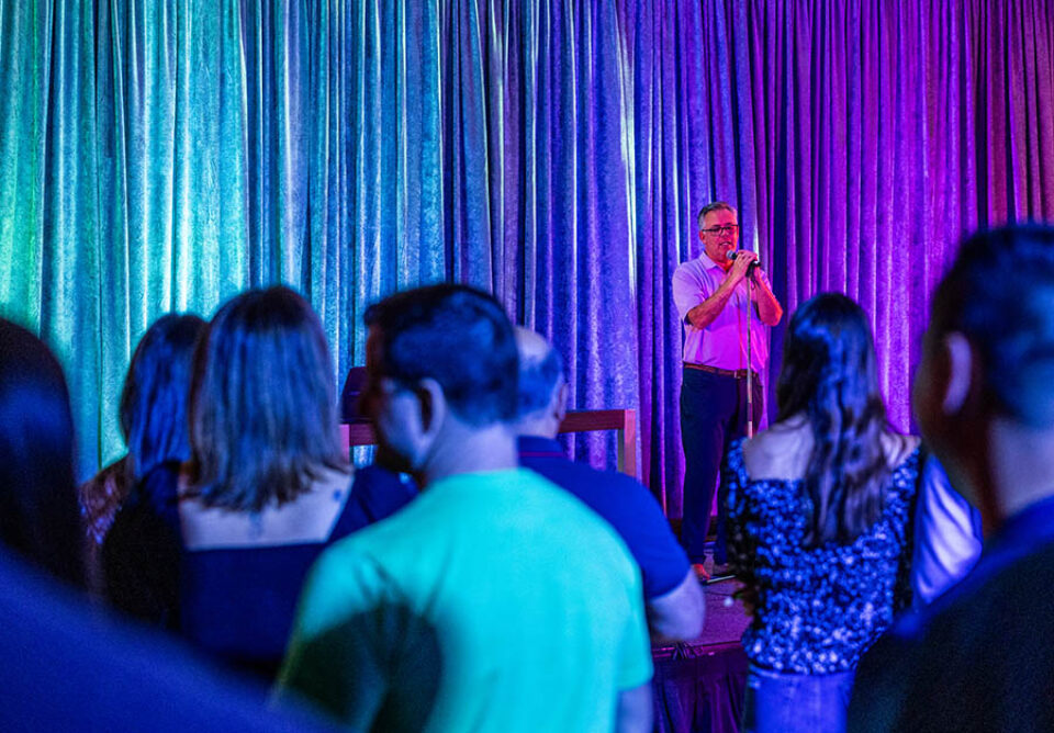 Karaoke at a corporate event in Montreal