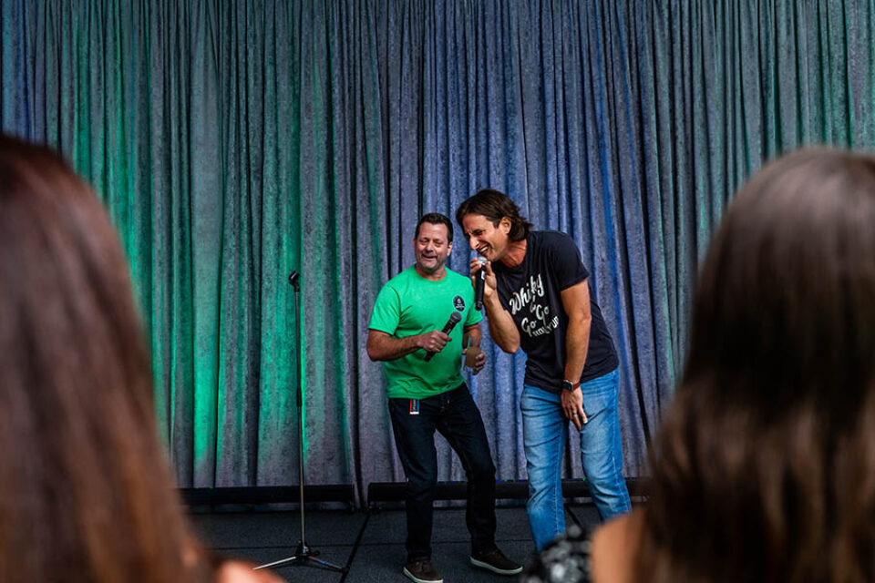 Karaoke singers at corporate event in Montreal