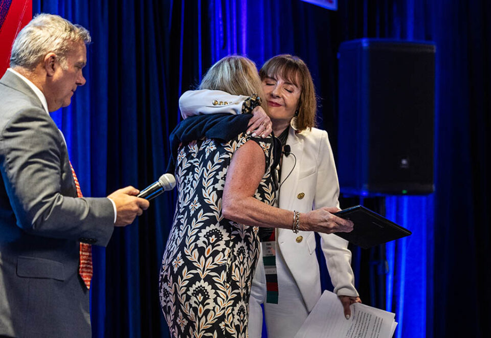 Congratulations at a corporate event in Montreal