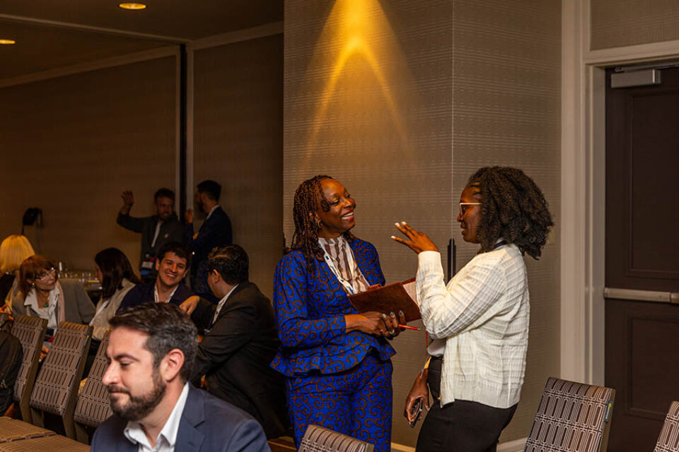 Montreal event delegates in conversation