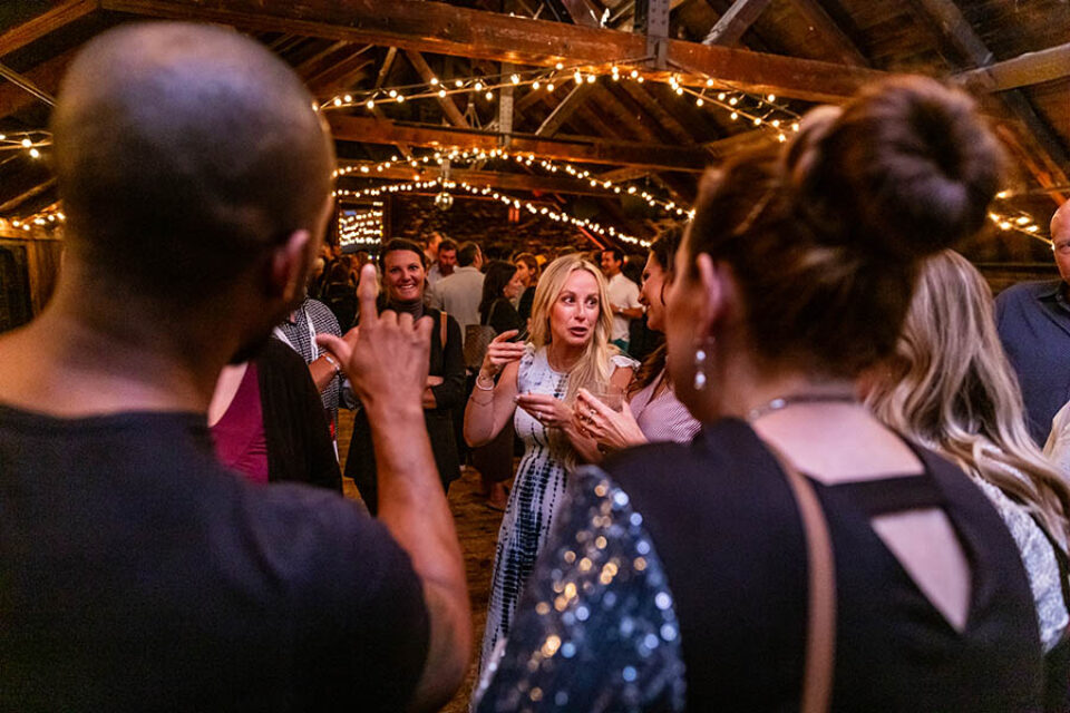 Sign language conversation, Montreal corporate event photography