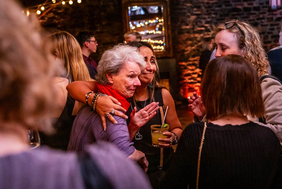 Emotional guests at a corporate event in Montreal
