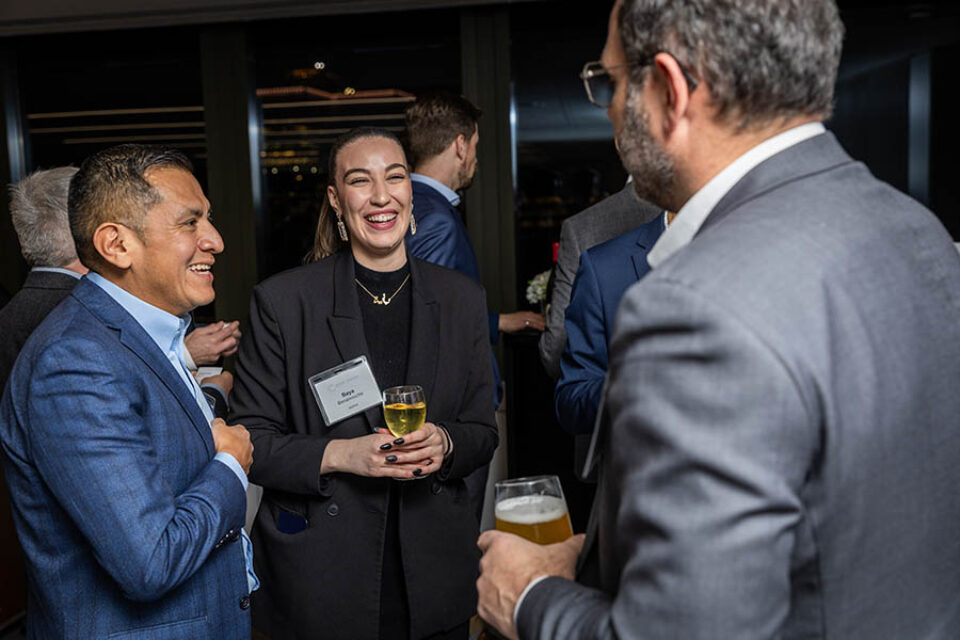 Socialising Montreal networking event guests