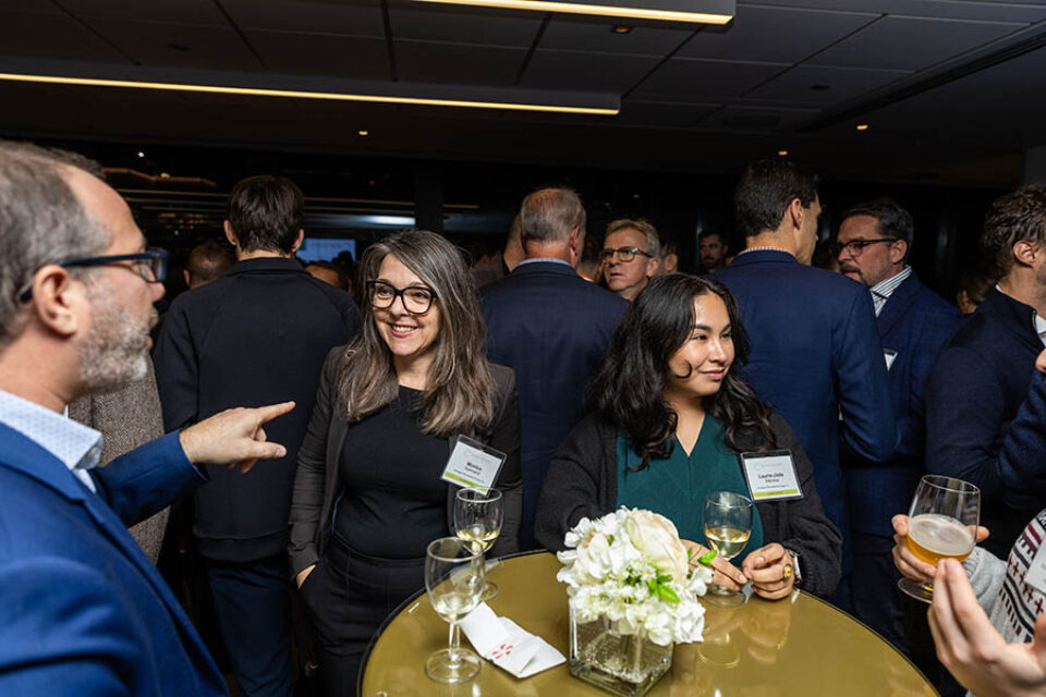 Socialising at Montreal networking event