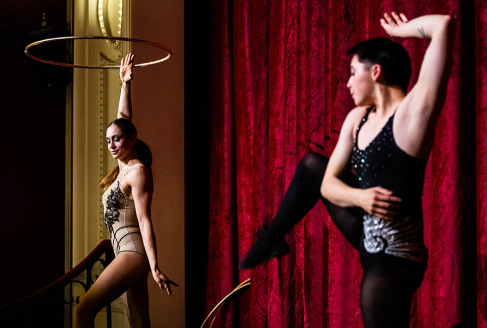 Cabaret dancers, Montreal conference photography