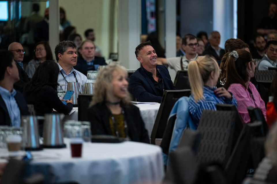 Audience members at Montreal conference