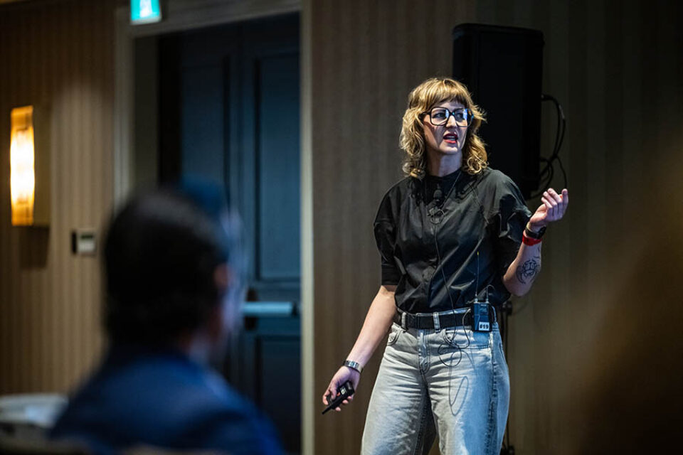 Presenter at a breakout session, Montreal conference photography
