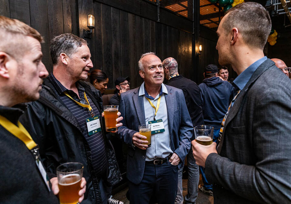 Men drinking beer at an Ottawa event
