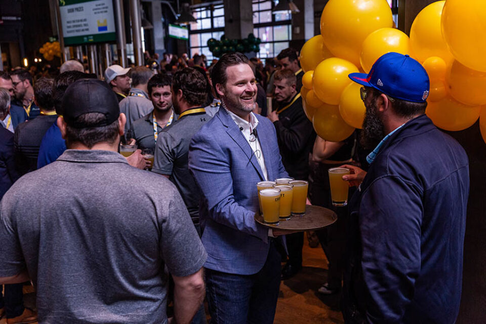 Craft beer being served at an Ottawa event