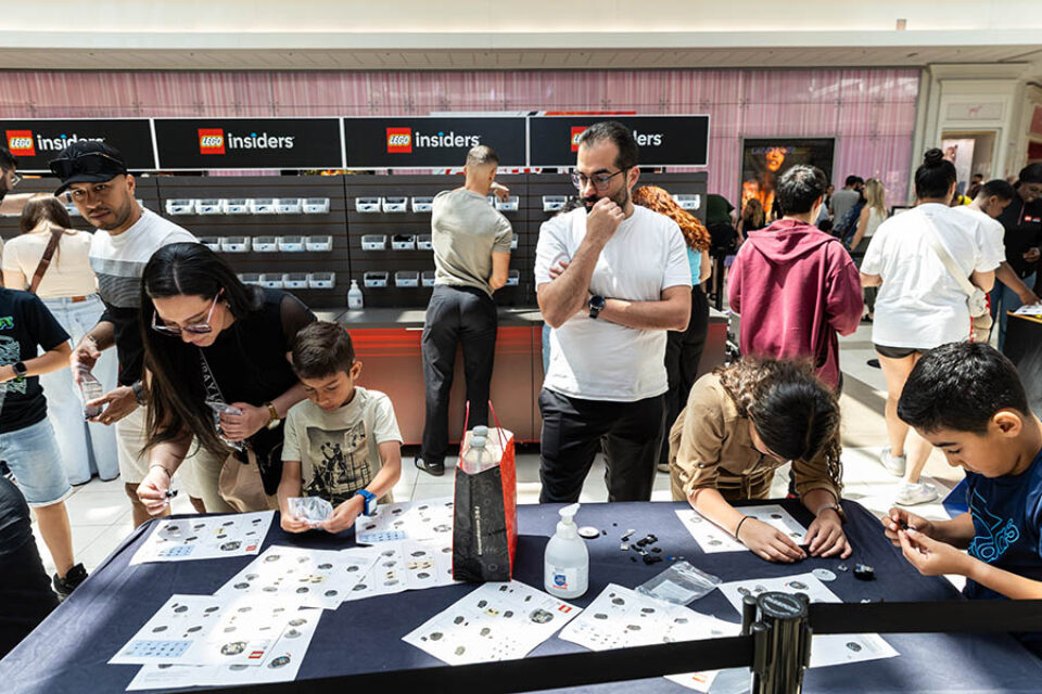 Formula One event photographer Montreal - Families at a LEGO build station during the Canadian Grand Prix in Montreal