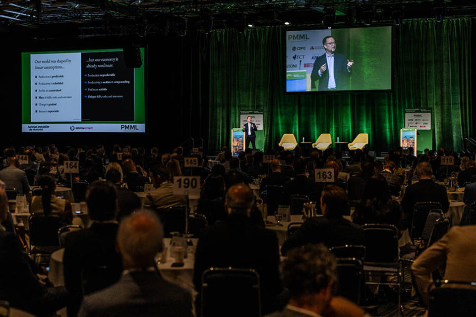 Audience listen to event keynote in Montreal