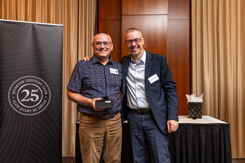 Business celebration award winner