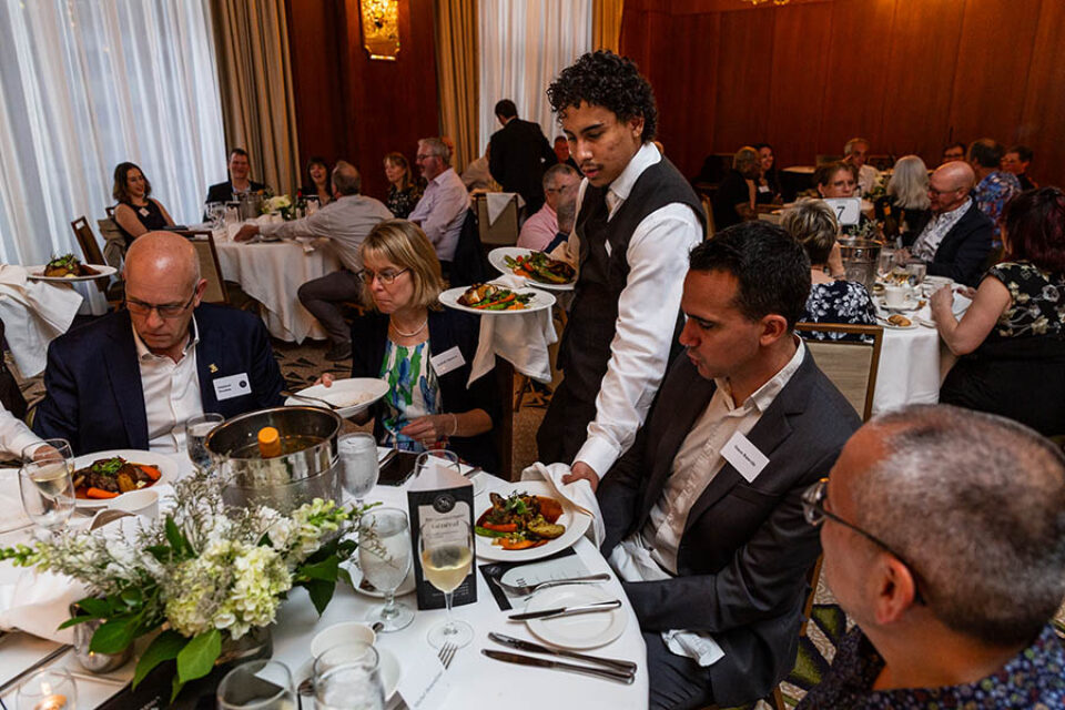 Food served at corporate event in Montreal