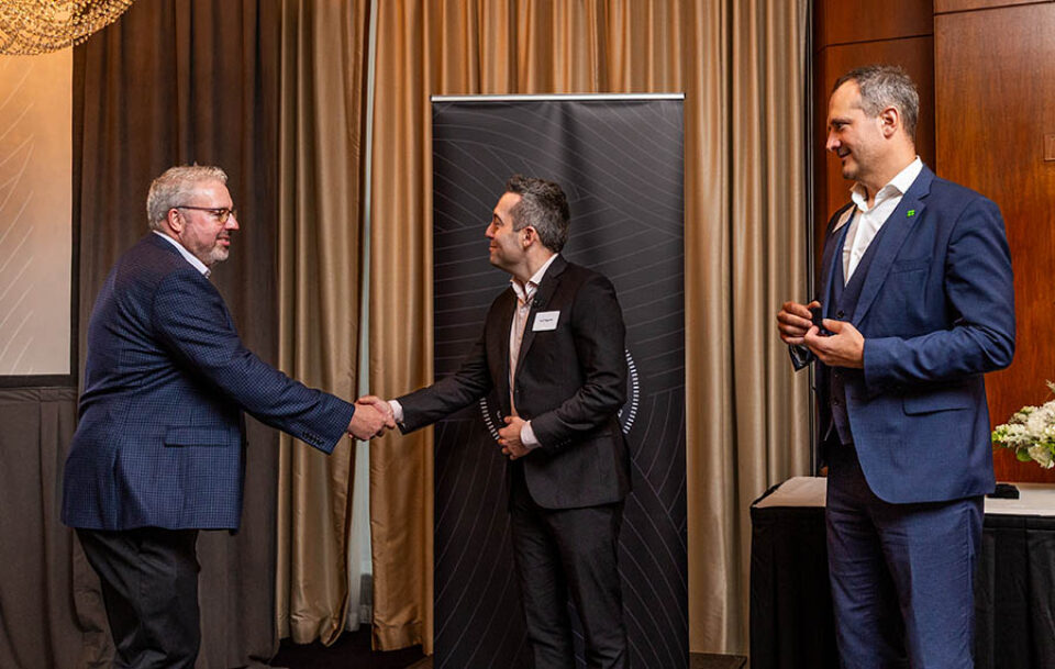 Award ceremony at corporate event in Montreal