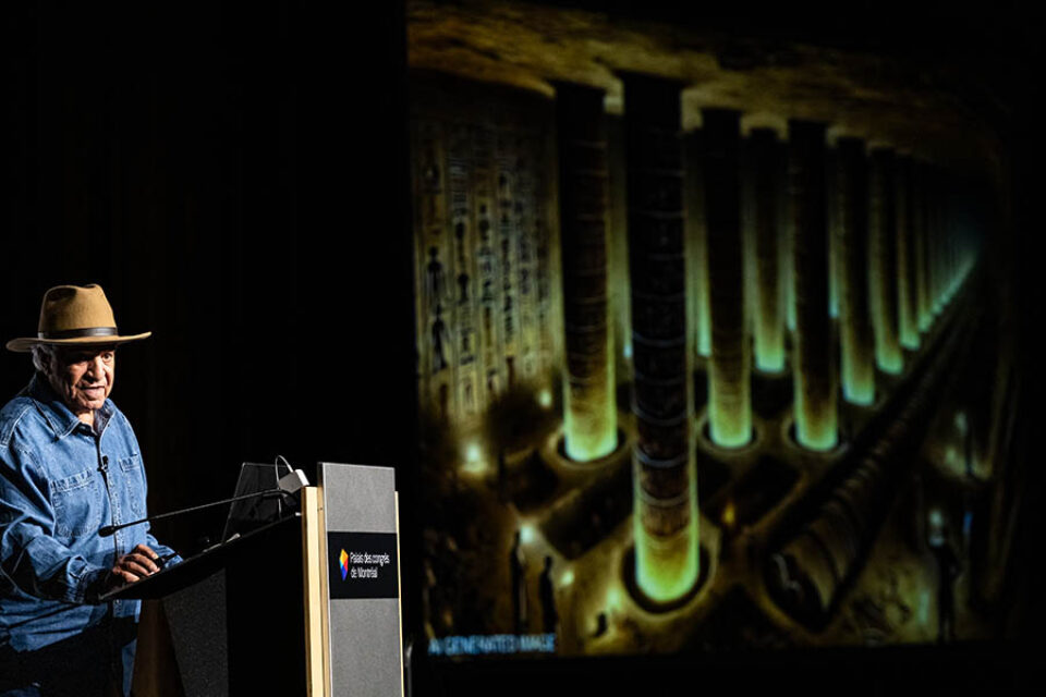 Dr Zahi Hawass onstage, celebrity event photography Montreal