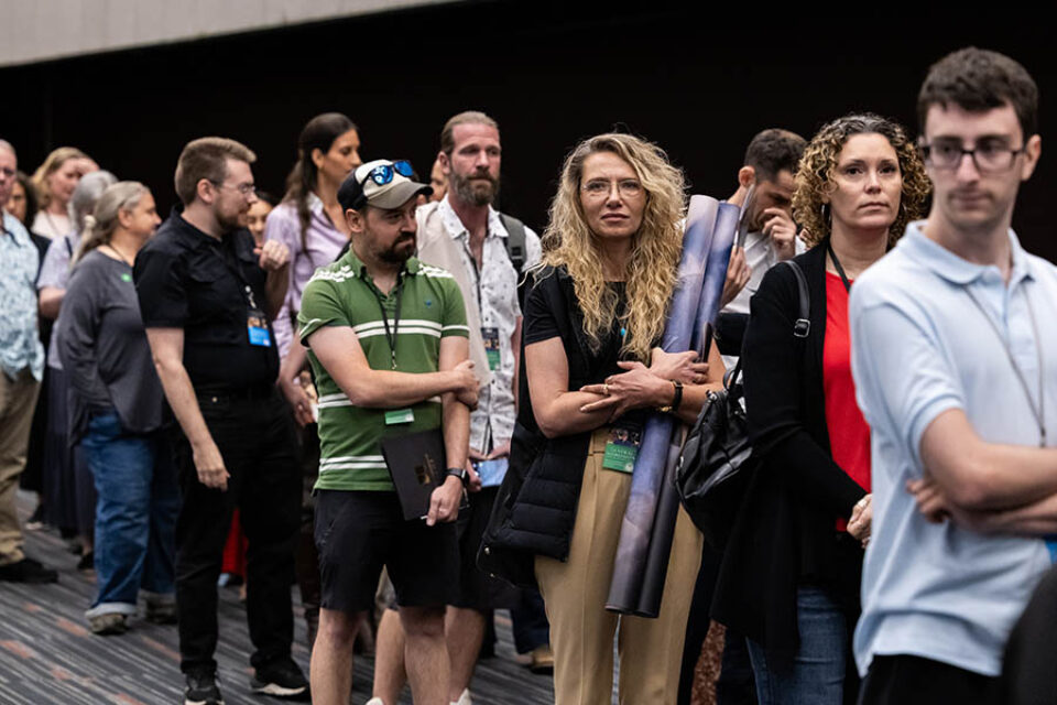 Montreal event photography, fans of Dr Zai Hawass queue for autographs