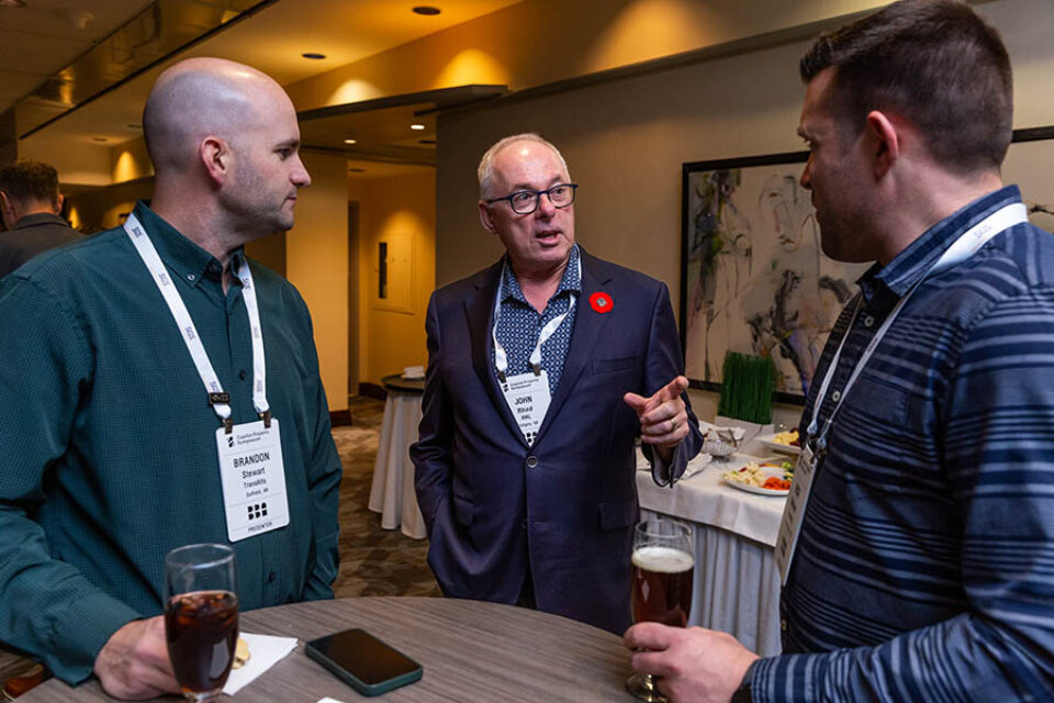 Networking guests at Montreal business event