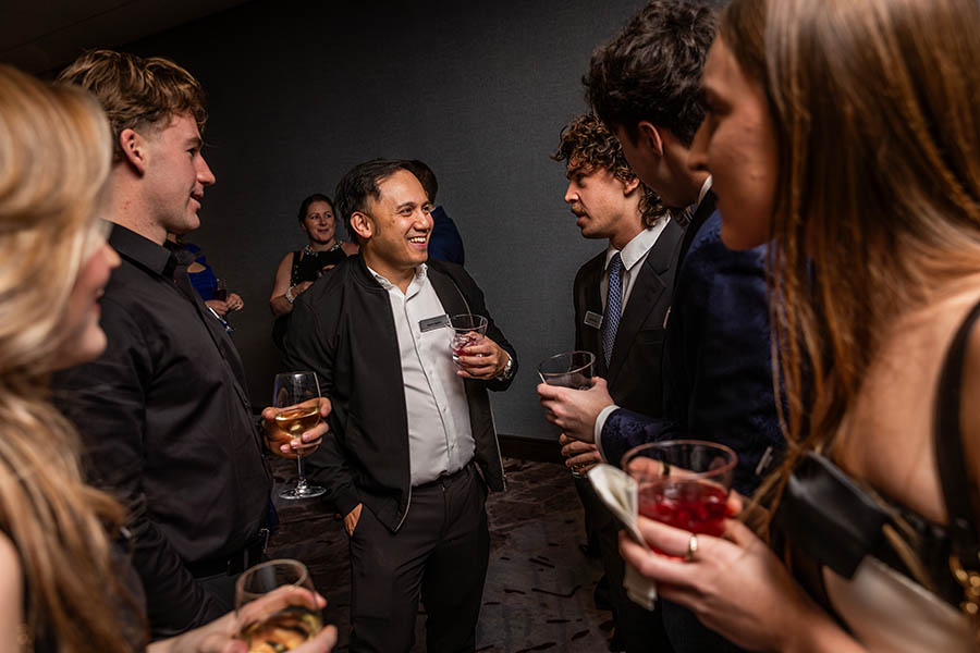 Ottawa event photographer - apero time at a company Christmas party