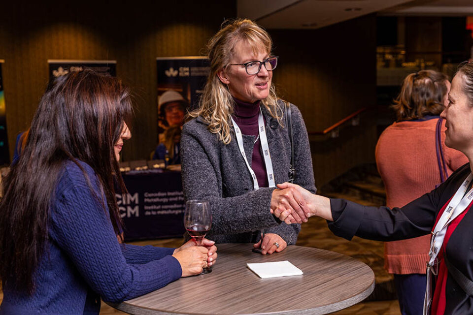 Delegates arrive at a Montreal conference