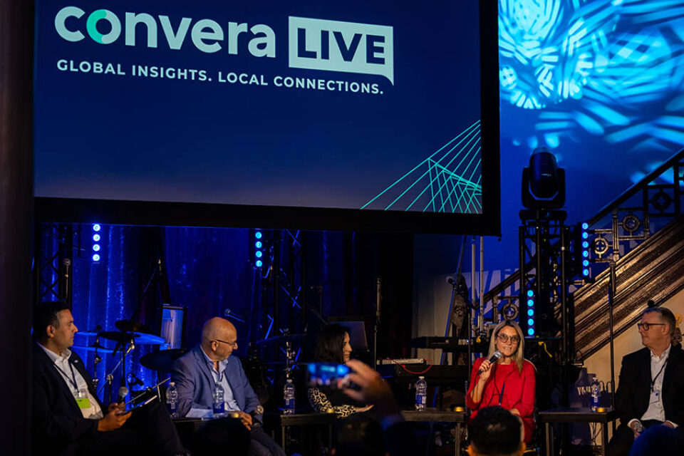 Fireside chat at business event in Montreal