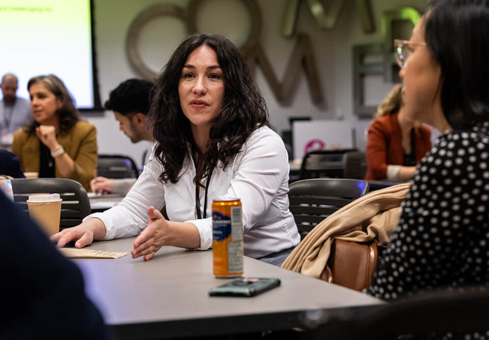 Participants interact during Montreal summit workshop