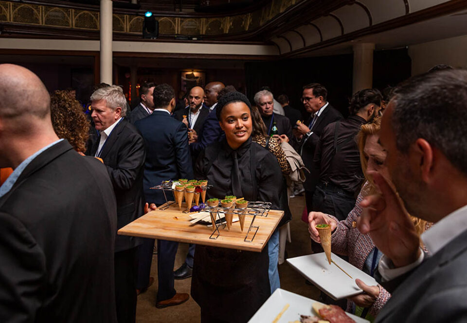 Guests served food at an event - Montreal event photography