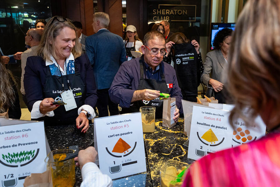 Food charity activity for Laval event delegates