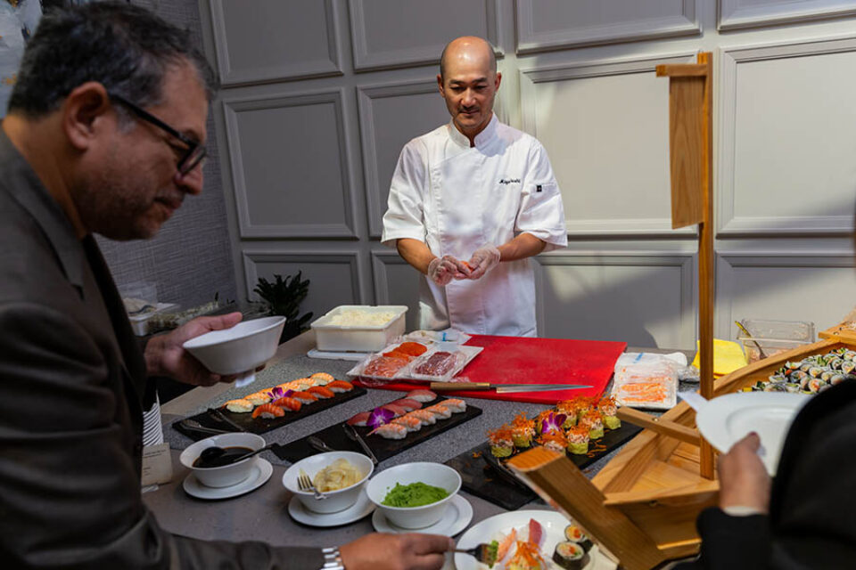 Sushi chef at Sheraton Laval event