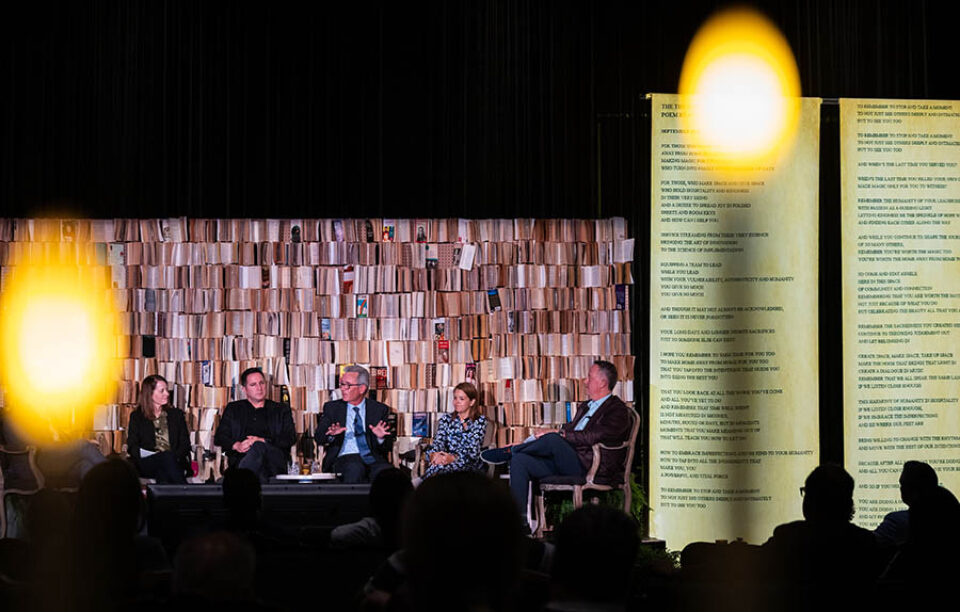 Laval conference, panel discussion onstage