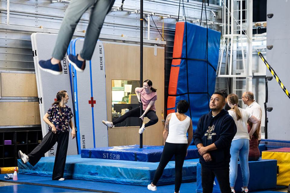 Acrobatic workshop at Cirque du Soleil HQ in Montreal