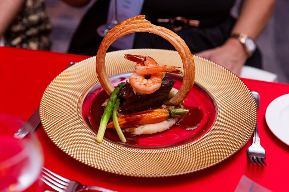Gala dinner food at the Sheraton Laval