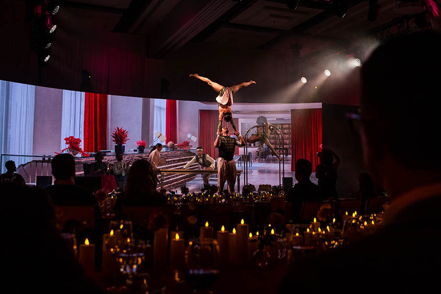 Montreal Laval event photographer - Cirque du Soleil acrobats at event