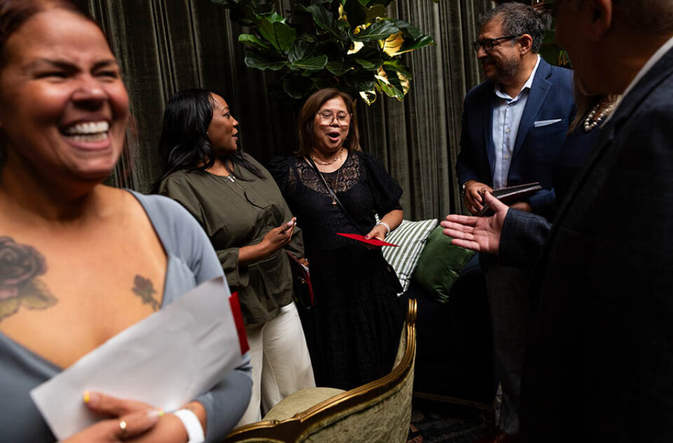 Event guests enjoy speakeasy at a corporate event in Laval