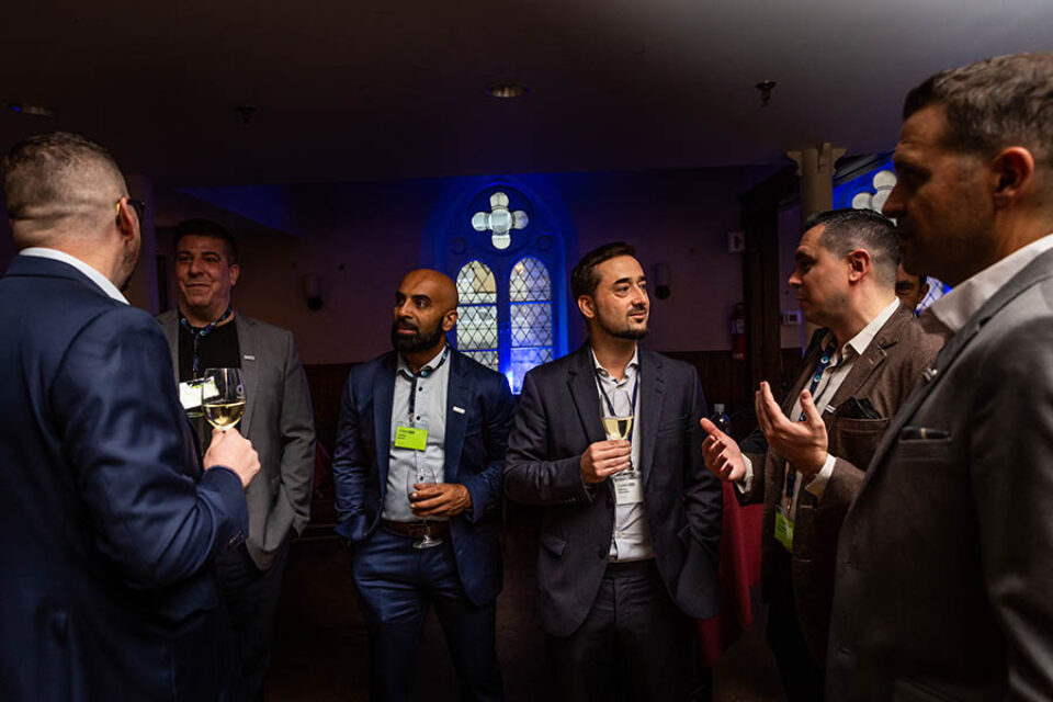 Networking at a Le Balcon event