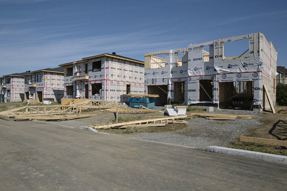New housing construction - construction photographer Montreal