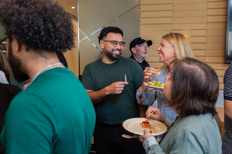 Guests enjoy corporate networking event