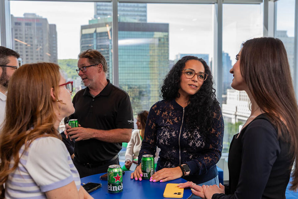 Montreal networking event guests chat