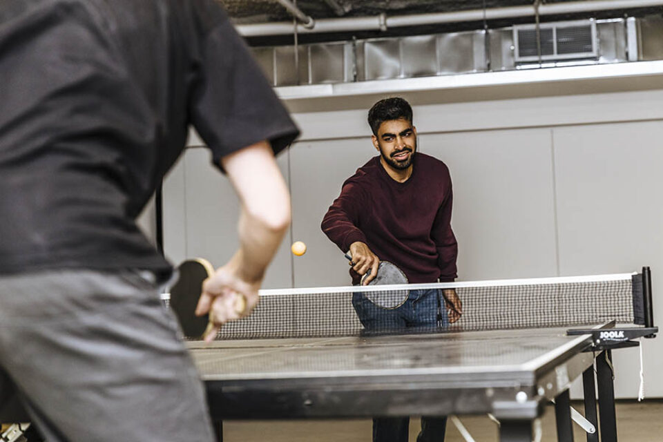 Ping pong game at event